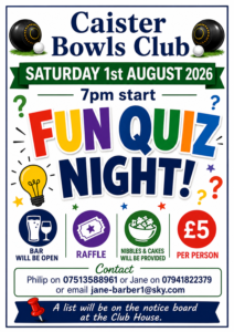 Caister Bowls club quiz night