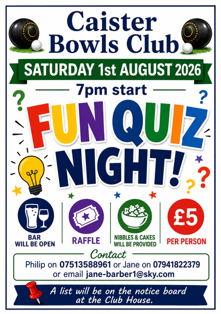 Caister Bowls club quiz night